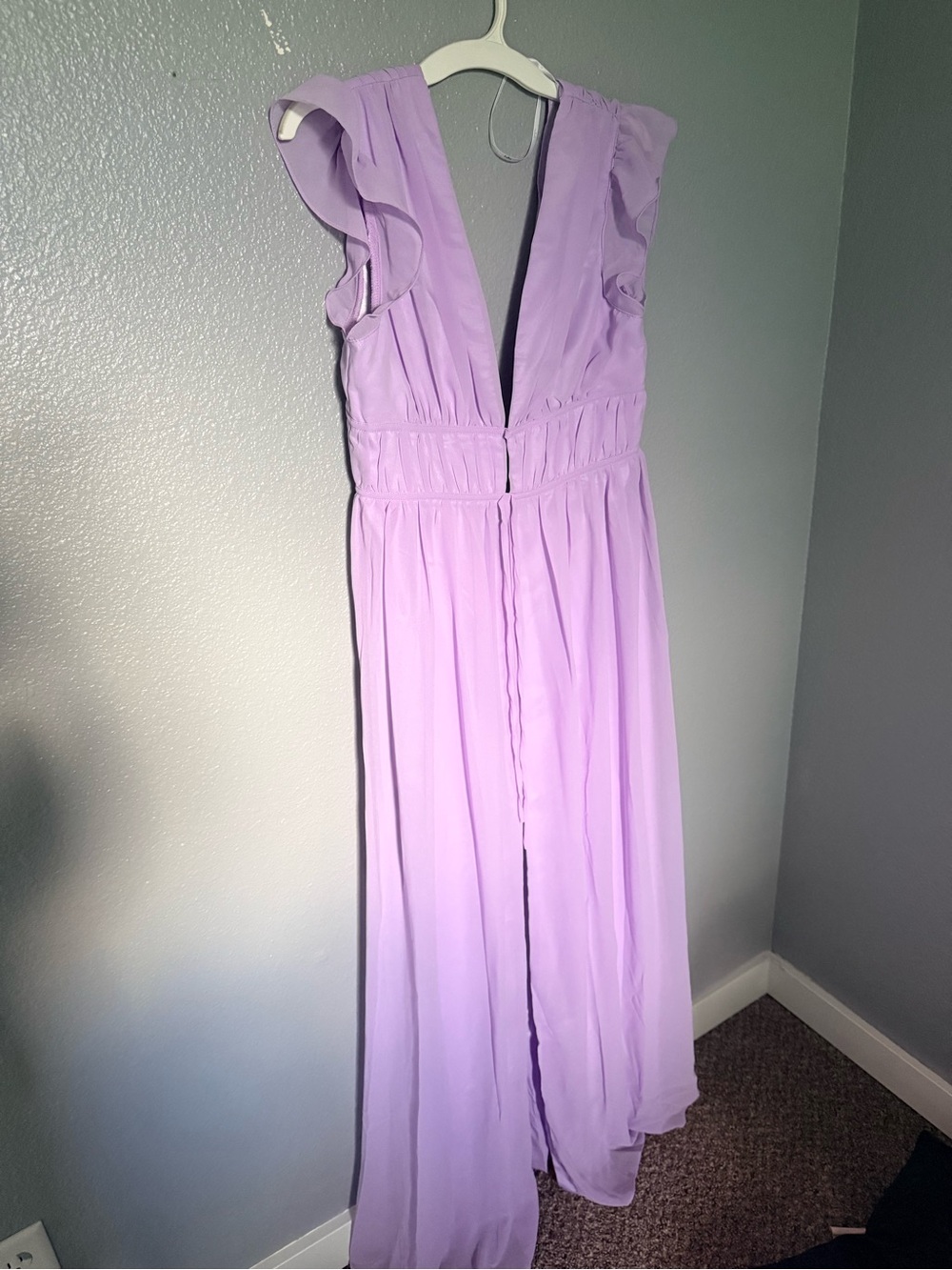 Lulu's Lavender Chiffon Wedding Dress
